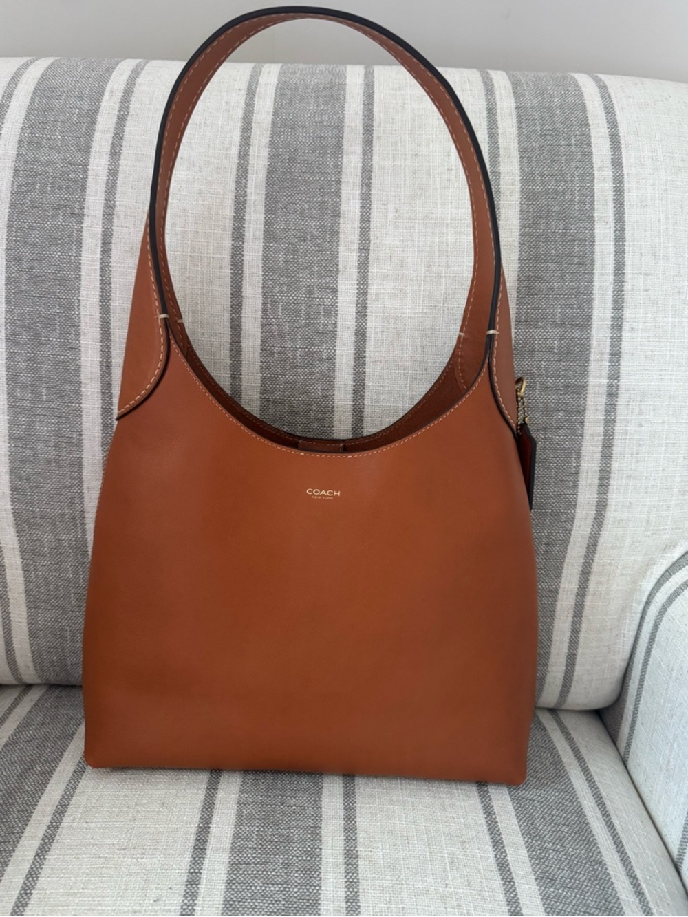 Authentic Coach Brooklyn 28 bag in Toffee color